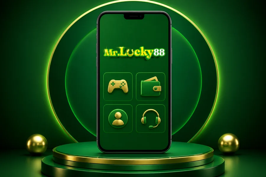 Paparan aplikasi atau laman mudah alih Mrlucky88