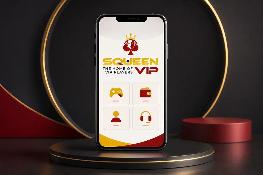 Paparan aplikasi atau laman mudah alih Squeenvip