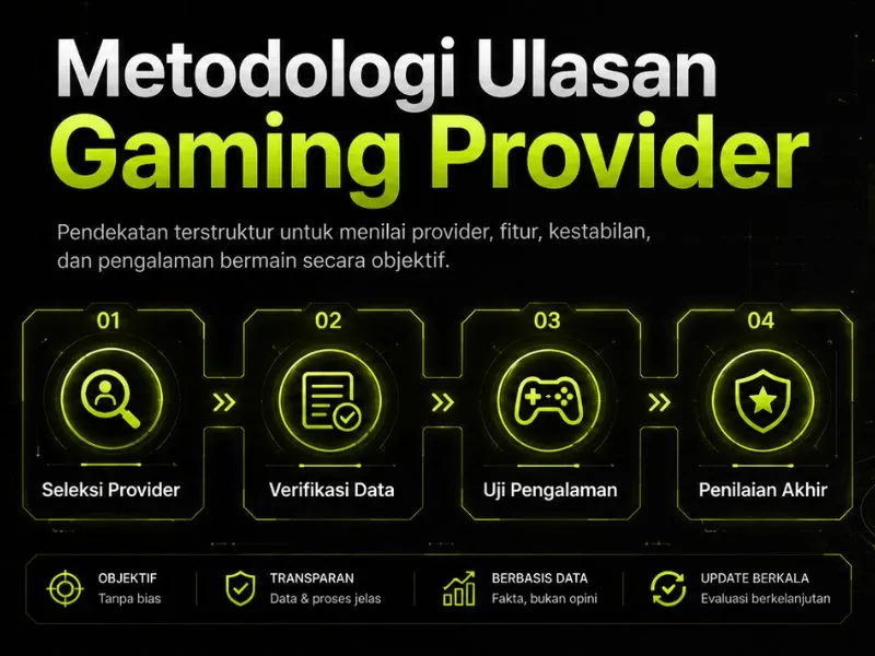 Ilustrasi metodologi ulasan GamingProvider